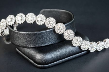 Diamond necklace that can either be sold or pawned.